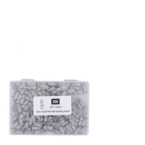 Accessoire de papier de verre pour perçage des ongles et fraisage en salon | Lot de 100pcs 80 grit