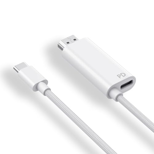 Techez USB Type-C hdmiP[u ϊP[u 2.0M ^CvC HDMIϊA_v^[ 100W PD d|[gt 4K60Hz PD[d ero xȂ ݒsv iC 4K&1080P𑜓x iPhone15/1