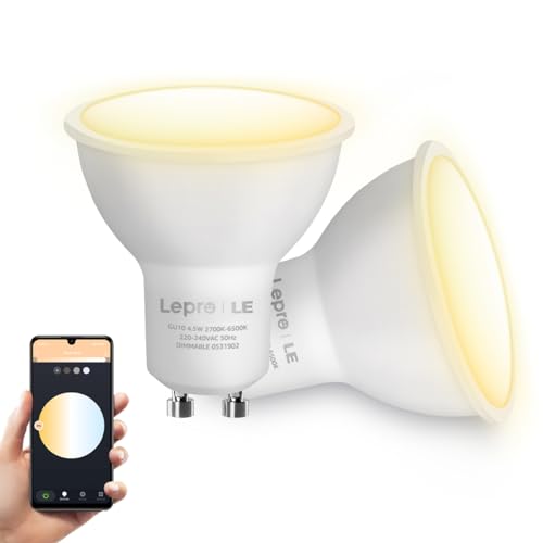 Lepro GU10 Smart LED Lampen, Alexa Glühbirne Dimmbar Warmwei...