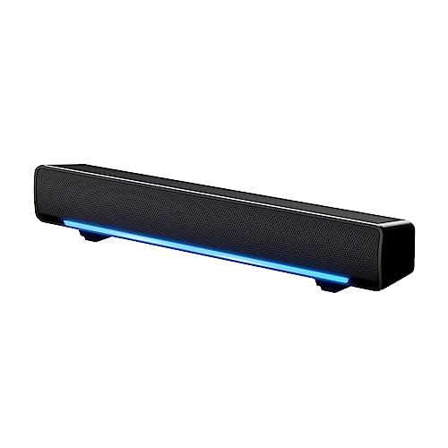 Marboo [Upgraded] Computer Speakers For Desktop, Bluetooth Soundbar, 3.5Mm Aux-In Connection, Usb Powered Speakers For Desktop Monitor, Pc, Laptops, Phones, Tablets, Xbox, Mac(With Lighting Control #TOP22