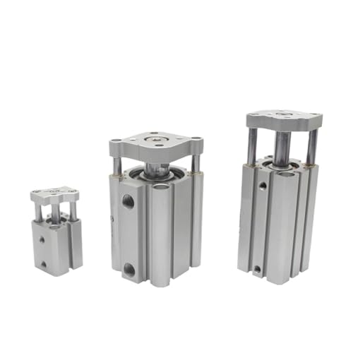 Vérin compact double effet CQMB20-100 avec tige de guidage et aimant - 4