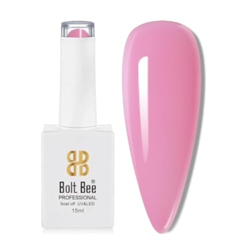 Image of Bolt Bee Pink Color Gel Nail Polish Soak Off UV Gel DIY at Home Manicure Salon Nail Art (110, 15ml)