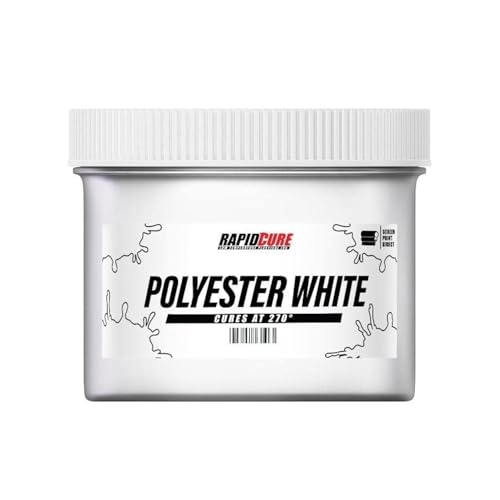Rapid Cure&reg; Screen Printing Ink Polyester White (Gallon - 128oz.) - Plastisol Ink for Screen Printing, Fast Curing Fabric Paint - Screen Print Direct&reg;, USA Made