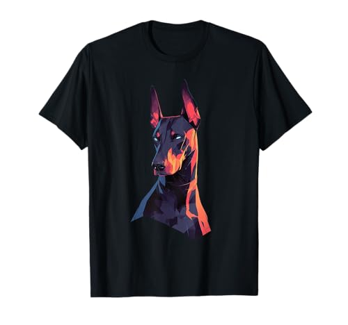 Doberman Anime Dog Lover Owner Walker Trainer Hombres Mujeres Niños Camiseta