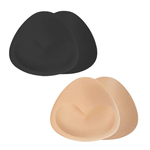 BEPSYOM 2 Paia Inserti per Reggiseno Triangolari, Removibili, Confortevoli, Push Up, Inserto in Schiuma, Inserti Imbottiti, Sportive.
