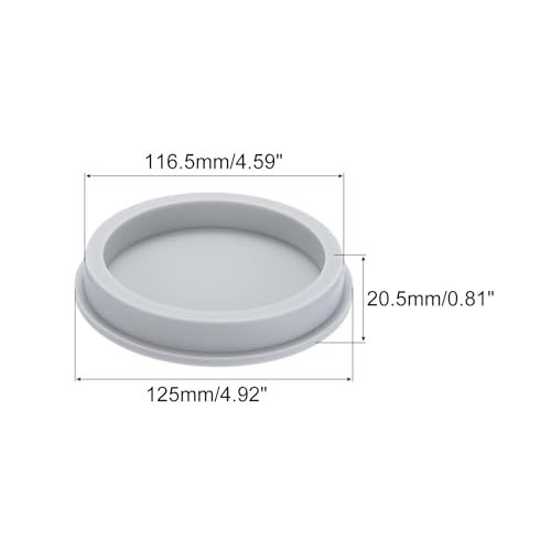 Image of MECCANIXITY High Temp Silicone Plug Mount Dia 116.5mm /4.59 Inch T Shaped Rubber Stopper Hole Plug for Powder Coating Plating Waterproof Sealing Grey Pack of 1(OD 125mm /4.92 Inch)