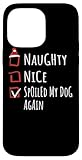 Nice Naughty Christmas Checklist Xmas Apparel Dog