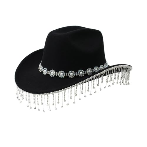 Chapeau de cowgirl pour festival et discothèque au look bohème