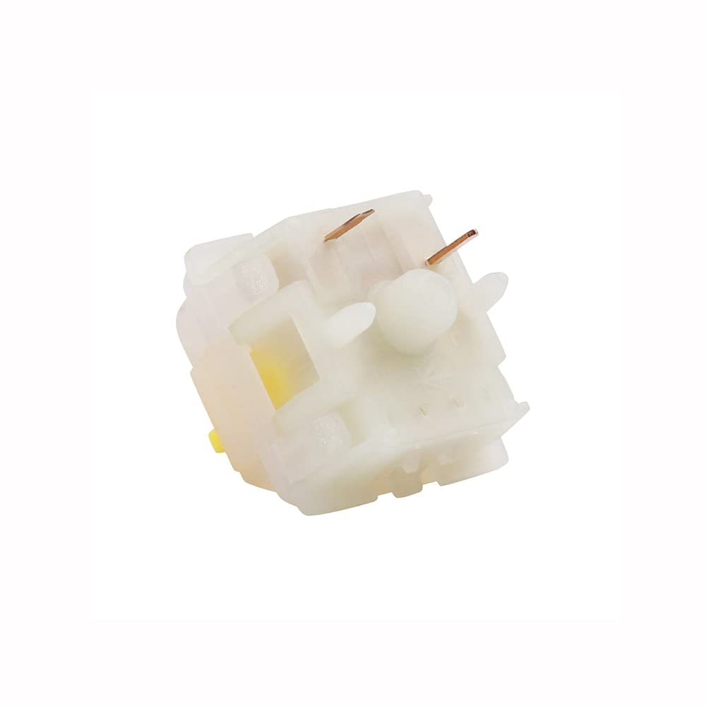 Commutateurs Pro laiteux Commutateur lubrifié linéaire jaune laiteux Pro rouge commutateur de tige SMD RGB Mx for clavier mécanique 5pin (Axis Body : 70PCS, Color : Milky yellow pro)