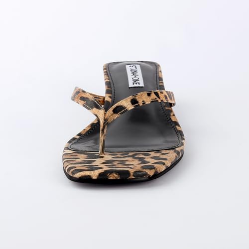 Image of STUNAHOME Kitten Heels Sandals for Women Cute Summer Square Open Toe 1.4 Inches Comfortable Thong Flip Flop Heels
