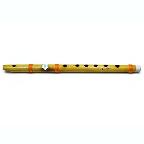 Brown Decorative Musical Instrument Wooden Bansuri Hand Painted Bamboo Flute