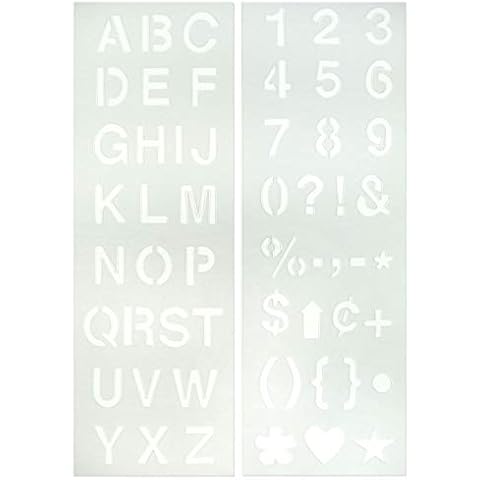 Cosco Stencil, Letters, Transparent Plastic, Helvetica, 1 Inch (098166) Cover