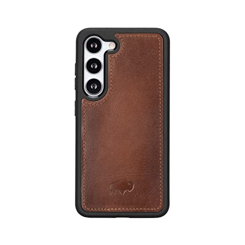Blackbrook Samsung S23 Wallet Case Set - (2 In 1) Carson Full Grain Leather Magnetic Wallet For Case Samsung S23 (6.1”) - 4 Credit Card Slots, Cash & Clear Id Pockets With Wireless Charging #TOP4