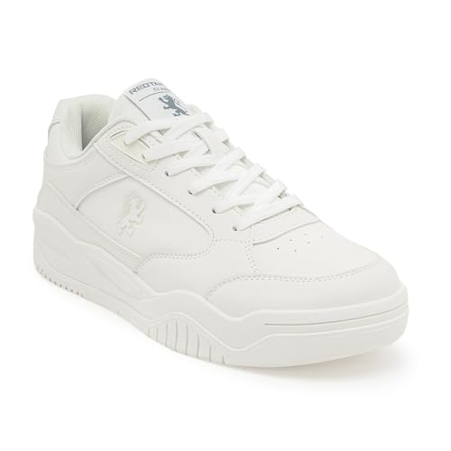 Image of Red Tape Women's Sneakers White Mesh Pu TPU Round Toe Lace-Up, 3 UK