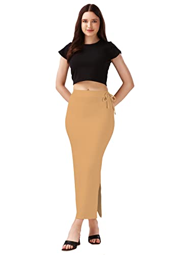 Image of Mehrang Microfiber Saree Shapewear Petticoat for Women, Cotton Blended Shape Wear Dress for Saree