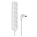 Price comparison product image Brennenstuhl power strip 6-fach, without Schalter, white - 1,4 m Zuleitung, for 45 Grad gedrehte Buchsen