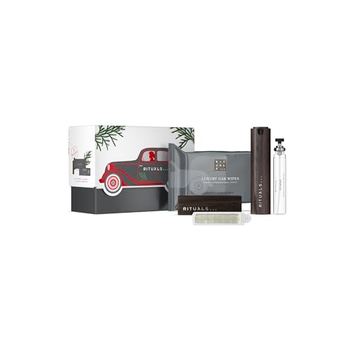 RITUALS The Ritual of Homme Autoparfum Geschenkset Enthält ein Autoparfum eine Packung Autotücher und einen wiederverwendbaren Holzhalter mit 2 nachfüllbare Lufterfrischern
