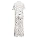 Sinzelimin Womens Lounge Set Fashion Lace Hollow out Crop Shawl Blouse Tops and Belt Elastic Waist Wide Leg Pants Outfits White Medium