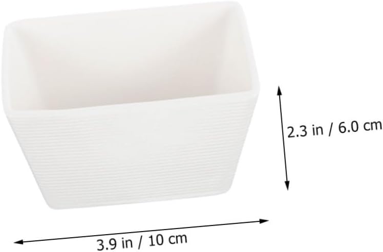 PRETYZOOM 2Pcs Ceramic Sugar Holder Set Striped Tea Bag Container Lid Small Storage for Coffee and Tea Packets for Home and Kitchen Organization