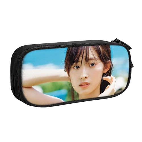 井本彩花 (3) 多機能収納 学生用ペンケース One Size/厚 5× 幅 10.5× 長 21cm 学校/オフィス/旅行 カスタマイズ可