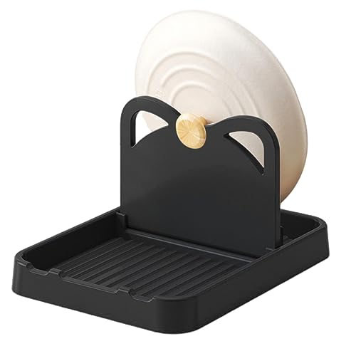 JINGAN tapa cacerola,Soporte tapa para cacerola con reposamanos y escurridores - Soporte multifuncional tapa olla descanso espátula cuchara para el