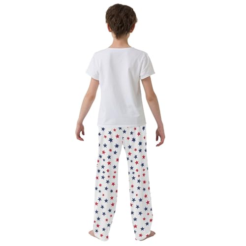 Patriots Stars Boys Long Pants Soft Trousers Elastic Waist Kids Lounge Bottoms with Pockets S-XL3