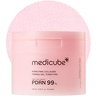 medicube Salmon DNA PDRN Pink Collagen Jelly Pad | Korean Gel Toner Pads with Niacinamide, Madecassoside, Retinol | Soothing, Radiance & Uneven Skin Tone | Korean Skin Care | 70Pads