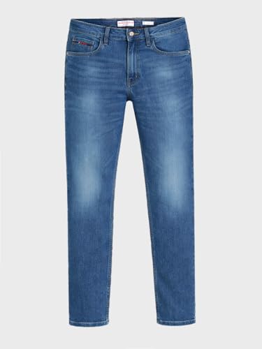 The Indian Garage Co Herren Regular Fit Placement Print Mid-Rise Stretchable Jeans, blau, 40 – Bild 5