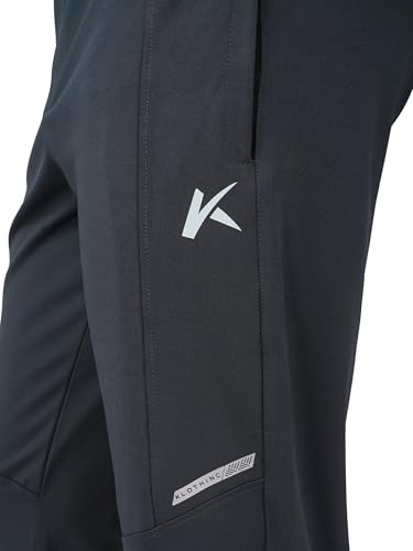 Image of Men's FlexFlow Trackpants - 4-Way Taiwan Stretch Fabric | Ultra-Soft, Heavy-Duty | Gym, Running, Lounge Wear with Zip Pockets