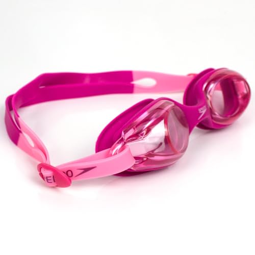 Óculos Natação Speedo Jr Olympic Infantil Antiembaçante e Proteção UV (rosa rosa)