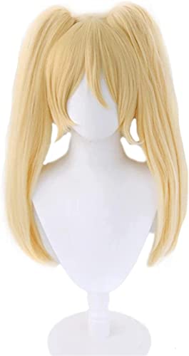 Koswiggle Cosplay Saionji Hiyoko Wig Women Detachable Ponytails Hairpiece Blonde Heat Resistant Hair Wigs Hiyoko Saionji