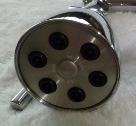 Giessdorf 6 Jet Shower Head (2 Piece Bundle) with Handmade Soap - Chrome