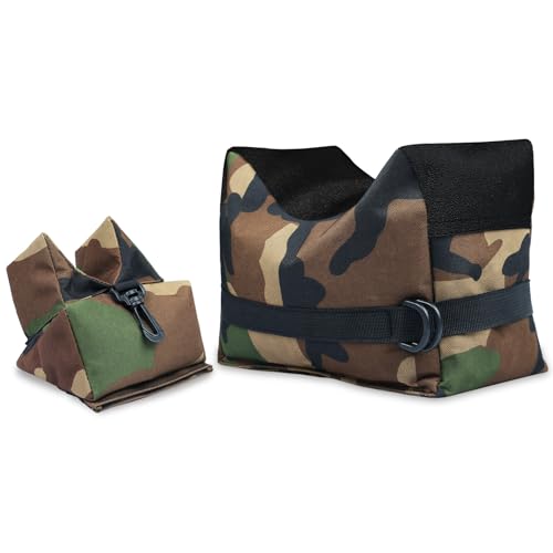 Twod Shooting Rest Bag Front and Rear Bag Support SandBag Stand Holders with 900 Denier Durable Construction and Water Resistance for Gun Rifle Outdoor Shooting and Hunting - Camouflage - TW TWOD