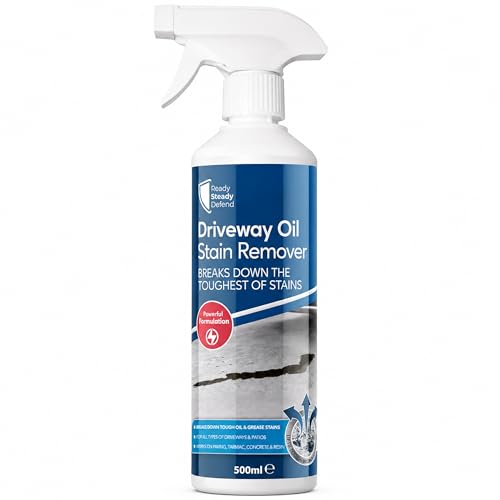 Driveway Oil Stain Remover 500ml | Heavy Duty Driveway Cleaner Oil Remover for Block Paving Tarmac Resin & Concrete | Patio & Driveway Cleaner for Oil Grease & Fuel Stains Fast-Acting Stain Remover
