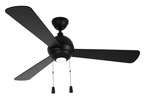 122 cm Lucci Air 3 Bordono hoja de ventilador de techo con luz acabado: negro