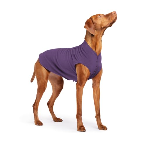 Image of Goldpaw Stretch Fleece Dog Sweater - with Spandex for 4-Way Stretch - Soft, Comfortable Dog Coat - Machine Washable - Made in the USA - Huckleberry - Size 18