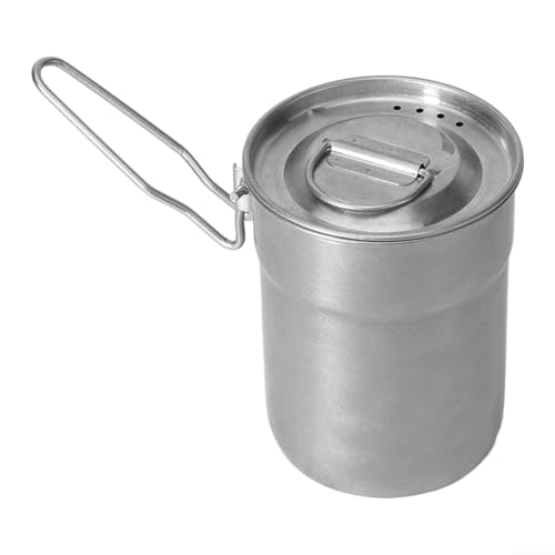Stainless Steel Camping Coffee Mug 1L with Foldable Handle