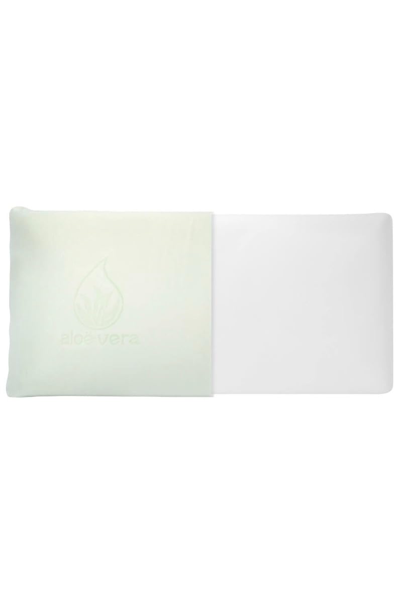 Almohada Viscoelástica 90 cm – Memory Foam Adaptable con Aloe Vera + Doble Funda Lavable + Funda Extra Impermeable Tencel® – Ergonómica, Transpirable, Antibacteriana