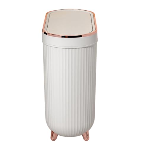 Papelera de baño fina – Cubo de basura de papel higiénico, compacta, ahorro de espacio, construcción de plástico | Para cuarto de baño, inodoro, vanidad dormitorio cocina