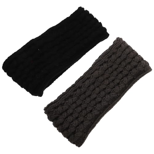 Diadema térmica tejida para invierno Veemoon, banda de cabello antideslizante de punto cable