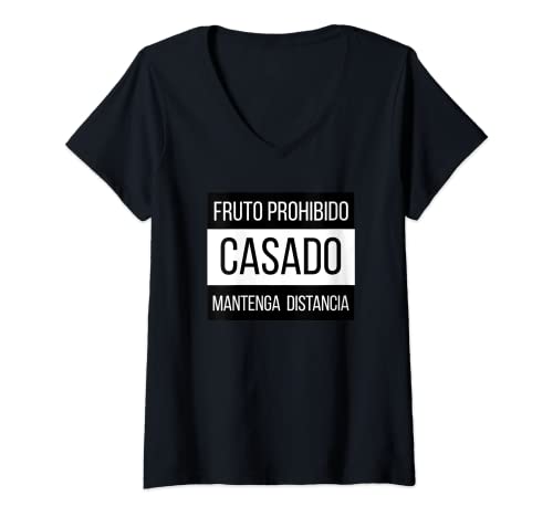 Mujer Funny Warning Married Man Keep At Distance Marband Pijamas Camiseta Cuello V