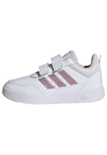 adidas Unisex Kids Tensaur Sport 3.0 Hook and Loop Kids Shoes, FTWR White/Clear Pink/Grey Two, 3.5 UK