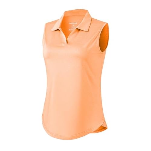 G Gradual Sleeveless Golf Shirts for Women Collared V Neck Polo | Moisture-Wicking UPF 50+ Fabric, High-Low Overlap Hem, Easy Arm Movement, Lightweight Fit, Golf, Tennis, Running And Travel