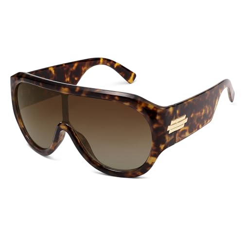 Oversized Aviator Sunglasses for Men Women Trendy Wrap Around Sun Glasses AR82273