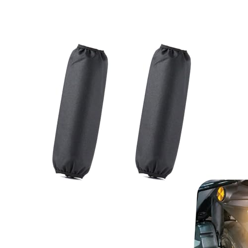 lekiliky Motorcycle Shock Covers Waterproof Scratch-resistant Elastic Nylon Protective Case Rear Shock Absorber Suspension Protective Cover for Most Motorcycles E-bikes Scooters (Black #M)