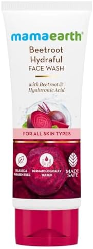 MAMAEARTH Beetroot Face Wash | 3.38 fl oz (100ml)