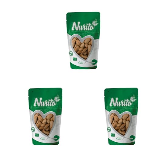 Image of Nurito Kagazi Badam 200 Grams Thin Shell Almonds | Light Shell Almonds Packed with Protein, Fiber, and Vitamins | Badam with Soft Shell Easy to Crack, Supports Brain Health and Boosts Energy Great Nut Snack Option for Office, School, or Fitness Enthusiasts.