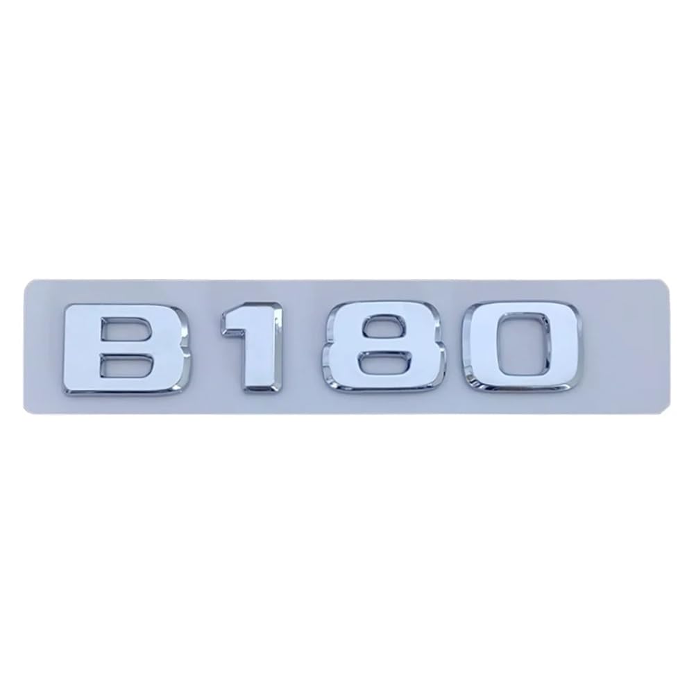 YTQMoreBNZ YYDStes ABS Chrome Black Letters Compatible With Mercedes Benz B180 B200 B220 B250 B260 W246 W245 Logo
