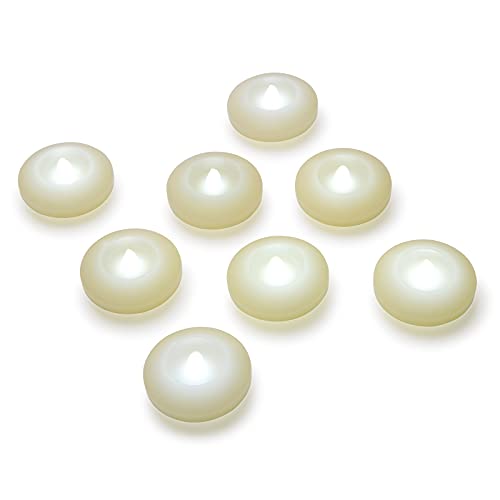 Image of Floating Candles 3 inch Flicker Wax LED Floating Candles Flameless Batteries Tea Lights Water Activated for Home Wedding Party Centerpiece Vases Outdoor Swimming Pool Pond Decor (White, 8 Pack)