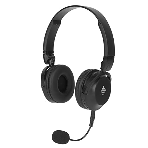 INTEMPO EE6282BLKSTKEU7V2 Office Bluetooth Headset with Microphone, Comfortable Fit, Clear Sound, Connect to Laptop, Tablet or Phone, Ideal for Working from Home, Video and Phone Calls